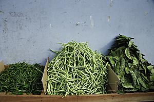 PictureIndia - Three types of green beans in Little India,Singapore.