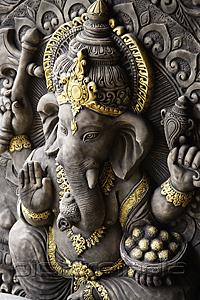 PictureIndia - Indian God, Ganesh with gold details.