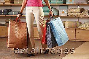 Asia Images Group - lady with shopping bags
