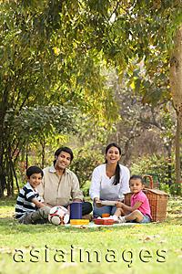 Asia Images Group - Family picnic in park