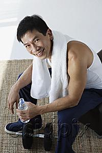 AsiaPix - Man smiling after work out
