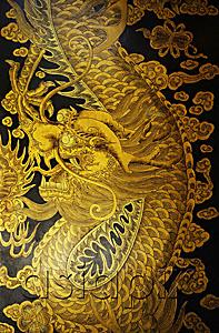 AsiaPix - Detail of Chinese door panel of dragon motif