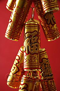 AsiaPix - Close-up of Chinese New Year decorations, fire-crackers