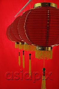AsiaPix - Still life of a row of red lanterns