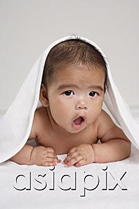 AsiaPix - Cute Chinese baby with towel over his head