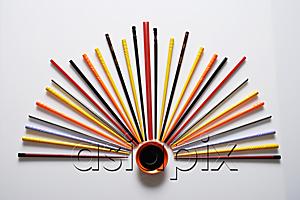AsiaPix - colorful chopsticks displayed like a fan