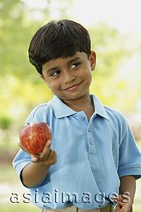 Asia Images Group - little boy with apple