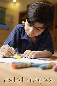 Asia Images Group - boy coloring