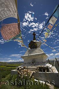 Asia Images Group - Tibetan stupa on the highland  Shangri-la, China