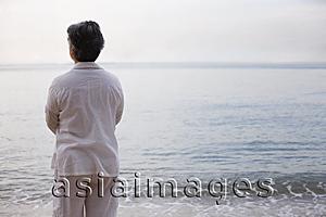 Asia Images Group - Women looking at ocean.
