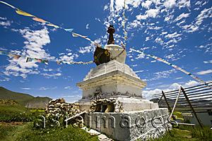 Asia Images Group - Tibetan stupa on the highland  Shangri-la, China