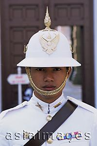 Asia Images Group - Thailand,Bangkok,Wat Phra Kaeo,Guard at the Royal Palace