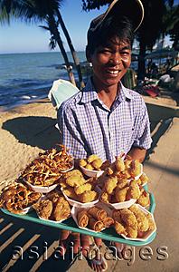 Asia Images Group - Thailand,Pattaya,Food Vendor on Pattaya Beach
