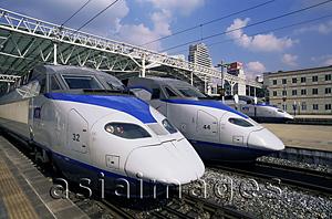 Asia Images Group - Korea,Seoul,Seoul Train Station,KTX Express Trains