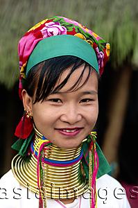 Asia Images Group - Thailand,Golden Triangle,Chiang Rai,Long Neck Karen Hilltribe,Long Neck Woman