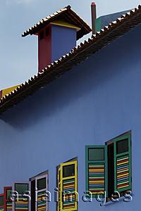 Asia Images Group - Colorful buiding with bright colored windows