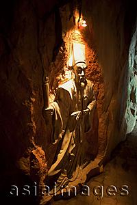 Asia Images Group - Vietnam,Hoi An,Marble Mountain,Carving in Cave