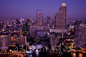 Asia Images Group - Thailand,Bangkok,City Skyline and Chao Phraya River