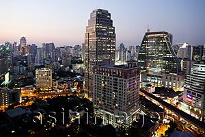 Asia Images Group - Thailand,Bangkok,Silom Area Skyline
