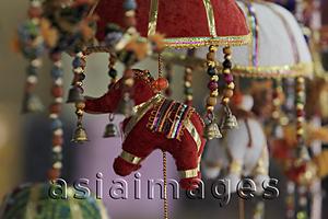 Asia Images Group - Indian decorations with elephants and bells