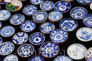 Asia Images Group - Pottery Display at the Oedo Monthly Antique Market at the Tokyo International Forum Building, Japan, Yurakucho,