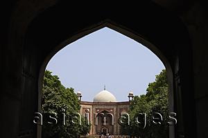 Asia Images Group - View through an arch of Humayun's Tomb. New Delhi, India