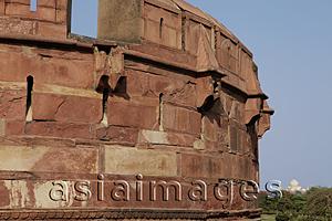 Asia Images Group - Close up of a wall of the Agra Fort, India
