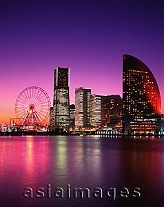 Asia Images Group - Japan, Yokohama, Minato Mirai 21, Landmark Tower, Queen's Square, National Conference Center at dusk