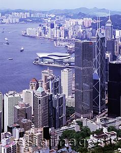 Asia Images Group - Hong Kong harbor, view from the Peak, day view