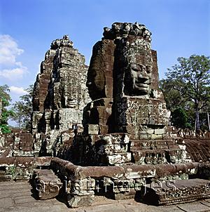 Asia Images Group - Cambodia, Angkor Thom, Face towers, the Bayon