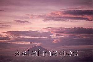 Asia Images Group - Indonesia, Bali, Sunset at Mt. Agung, view from Lombok