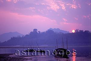 Asia Images Group - Laos, Sunset on the Mekong River
