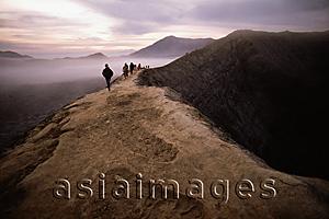 Asia Images Group - Indonesia, Java, Mt. Bromo, sunrise on volcano rim
