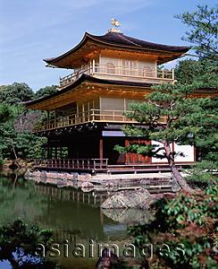 Asia Images Group - Japan, Kyoto, The Golden Pavilion at Kinkaku-ji Temple.