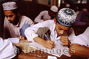 Asia Images Group - Myanmar (Burma), Yangon (Rangoon), Muslim students studying in school.