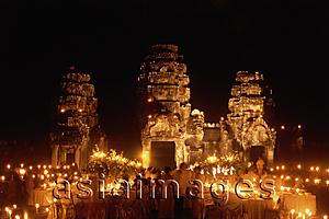 Asia Images Group - Cambodia, Siem Reap, Dinner party at Preah Khan temple ruins