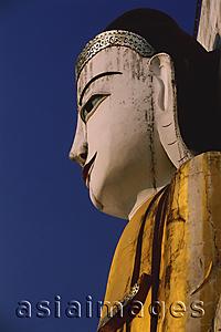 Asia Images Group - Myanmar (Burma), Bago, Buddha statue - Kyaik Pun Paya, close up.