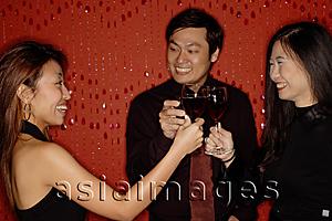 Asia Images Group - Friends toasting with wine glasses