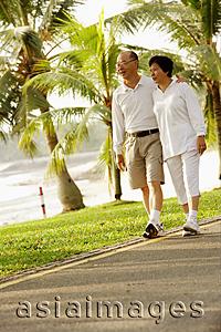 Asia Images Group - Mature couple walking in park