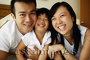 Asia Images Group - Couple with young daughter, portrait