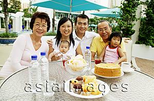 Asia Images Group - Three generation family, family portrait