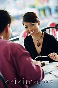 Asia Images Group - Couple having lunch at restaurant