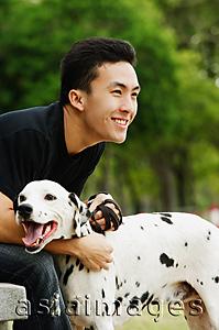 Asia Images Group - Man with Dalmatian