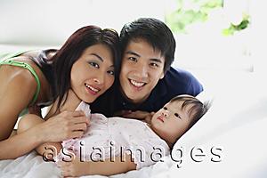 Asia Images Group - Family with one child, portrait