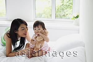 Asia Images Group - Mother bonding with young daughter