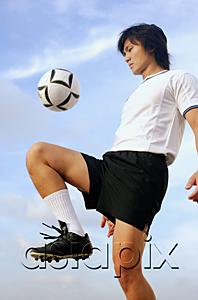 AsiaPix - Man bouncing soccer ball on knee