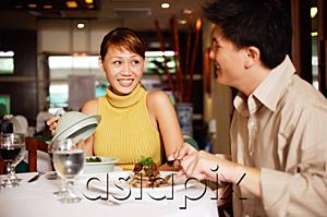 AsiaPix - Couple in restaurant, dining