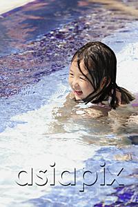 AsiaPix - Girl swimming in pool