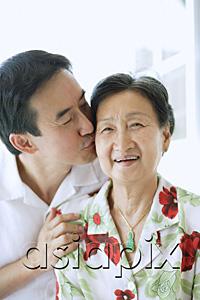 AsiaPix - Son kissing mother on cheek