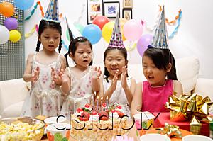 AsiaPix - Four girls celebrating birthday